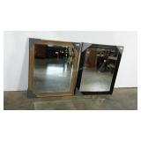 Two mirrors, 26 x 32, new in package, gold tone