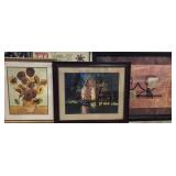 Wall art, four large pieces, abstract, Van