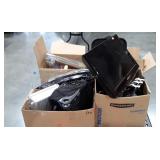 Skid Lot: electronics, car headlight, brass lamp,