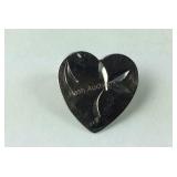 Sterling silver heart pin