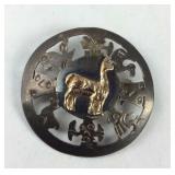 18k gold and sterling pin