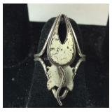 Sterling silver cats behinds ring size 6