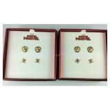 Two sets of Marvel Captain Marvel earrings
