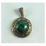 Malachite copper pendant