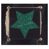 Size 7 constituted shungite brass ring