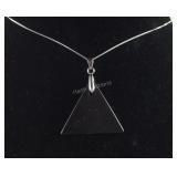 Sterling silver Shungite triangle pendant