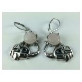 Galilea rose quartz and multi gemstone elephant