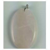 Sterling 121.75ct Galleria rose quartz pendant