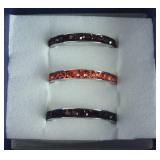 Size 7 multi color Austrian crystal set of 3
