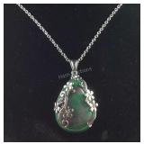 Lab created Ruby zoisite and Austrian crystal