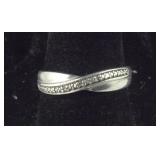 Genuine Diamond Band    size 6.75