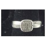 Genuine Diamond Engagement Ring,  3.3 grams