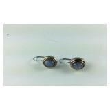 Quartz Triplet Fish Hook Earrings