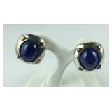 Heavy Blue Lapis Earrings