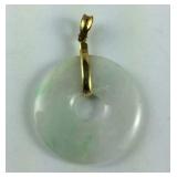 Jade Circle Pendant,  5.1 grams