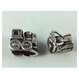 2 Charms: Motorcycle & Train,  7.2 grams