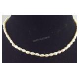 14K Genuine Fresh Water Pearl Necklace Yellow