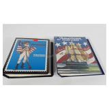 Two stamp collection albums, both have only a few