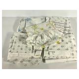 Floral sheets, three sets of twin and queen flat