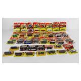 Matchbox cars, all carded, some have been cut,