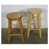 Two stools, 23" and 24"