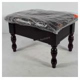 Foot stool with hinged top, 9.5" x 9.5" x 15"