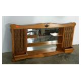 Wall mount mirror and shelves,  24 x 45