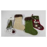 Four holiday stockings