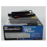 Cyber Home DVD player with box, powers up