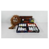 Golf group, includes lion