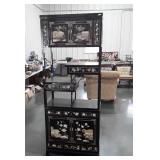 Asian Themed Curio 2pc Hutch, top with double