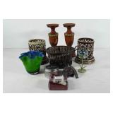 Home decor, includes pillar candle holders, small