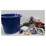 Beverage bucket, iron, mini fan, wastebasket,
