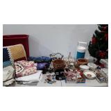 Home goods, shower curtain, kids fleece throws,