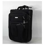 Delsey suitcase on wheels, stained interior, 14"