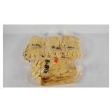 Rubber gloves, four new packages of 8-8 1/2
