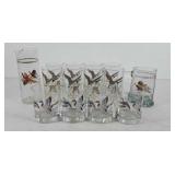 Glassware, includes four Norman R. Warmer duck