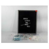 Store supplies, pin letter message board/sign