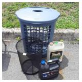 Rubbermaid Clothes Hamper, black mesh wastebasket,