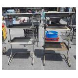 Two Early industrial IBM metal Shelf Stands, each