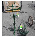 Two pc Iron works garden decor plant stands,