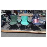 3 Camping Chairs all good usable condition