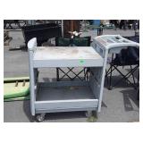 Utility Cart, poly made type, dirt from Shop but