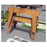 Pair of Oak made Saw Horses From local FFA shop