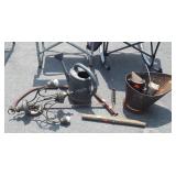 Misc Hardware Lot includes, ash or coal bucket,