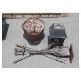 Miscellaneous Hardwares lot, bug zapper, coal or