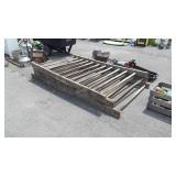Three Primitive Barn Wooden Rail Type Sections,