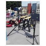3pc Metal Wares Lot, Sheet Music Stand, tripod