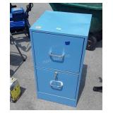 Blue metal 2 drawer file Cabinet, lightweight use