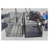 Two Folding Pet Crates, one 2 door type, other